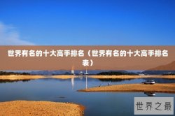 世界有名的十大高手排名（世界有名的十大高手排名表）