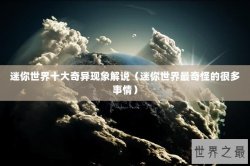 迷你世界十大奇异现象解说（迷你世界最奇怪的很多事情）