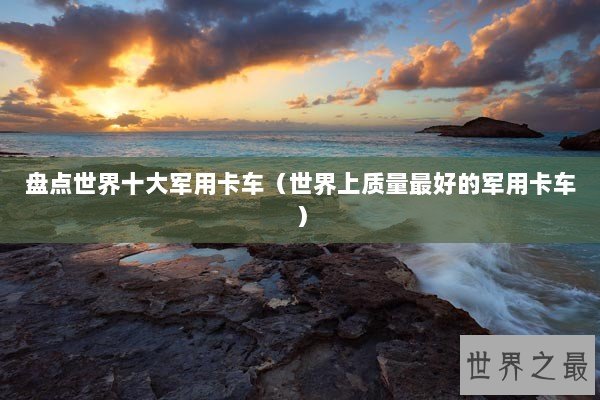 盘点世界十大军用卡车（世界上质量最好的军用卡车）