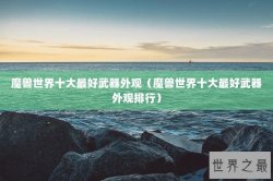 魔兽世界十大最好武器外观（魔兽世界十大最好武器外观排行）