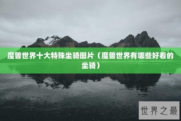 魔兽世界十大特殊坐骑图片（魔兽世界有哪些好看的坐骑）