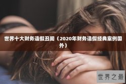 世界十大财务造假丑闻（2020年财务造假经典案例国外）