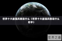 世界十大最强兵器是什么（世界十大最强兵器是什么名字）