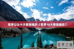 世界公认十大情报组织（世界10大情报组织）