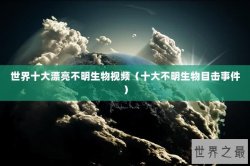 世界十大漂亮不明生物视频（十大不明生物目击事件）