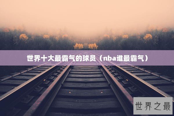 世界十大最霸气的球员（nba谁最霸气）
