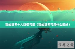 我的世界十大防御弓箭（我的世界弓用什么箭好）