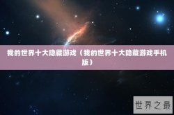 我的世界十大隐藏游戏（我的世界十大隐藏游戏手机版）