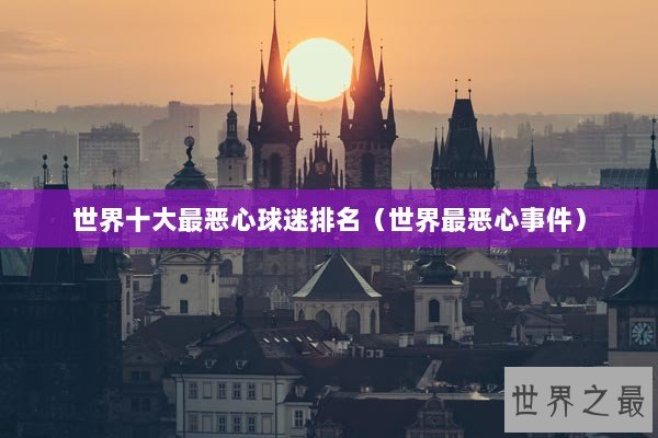 世界十大最恶心球迷排名（世界最恶心事件）