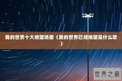 我的世界十大绝望场面（我的世界已经绝望是什么歌）