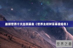 最新世界十大主权基金（世界主权财富基金排名）