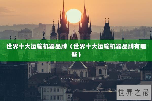 世界十大运输机器品牌（世界十大运输机器品牌有哪些）