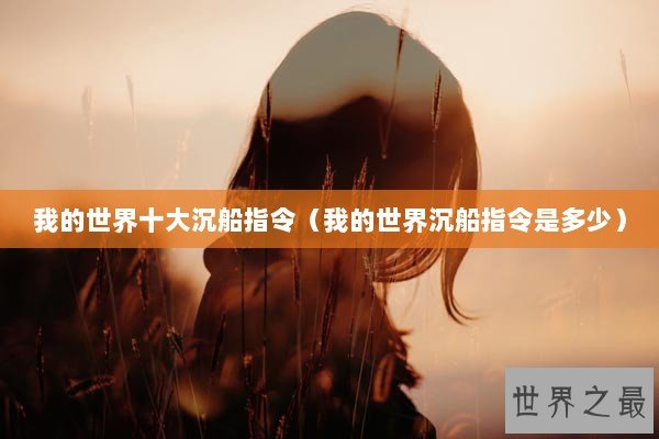 我的世界十大沉船指令（我的世界沉船指令是多少）