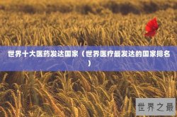 世界十大医药发达国家（世界医疗最发达的国家排名）
