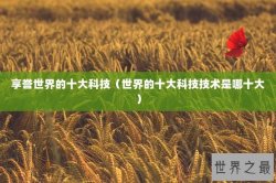 享誉世界的十大科技（世界的十大科技技术是哪十大）
