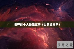 世界前十大最强高手（世界级高手）