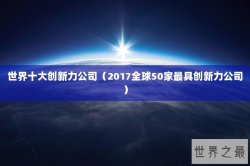 世界十大创新力公司（2017全球50家最具创新力公司）