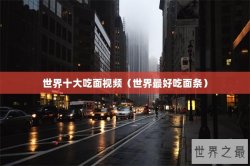 世界十大吃面视频（世界最好吃面条）