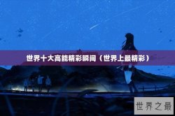 世界十大高能精彩瞬间（世界上最精彩）