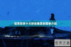 坦克世界十大秒杀集锦的简单介绍