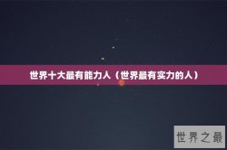 世界十大最有能力人（世界最有实力的人）