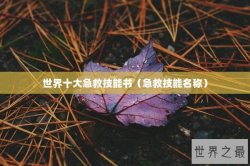 世界十大急救技能书（急救技能名称）