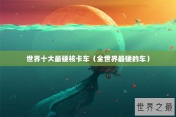 世界十大最硬核卡车（全世界最硬的车）