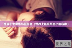 世界十大奢华小区排名（世界上最豪华的小区名称）