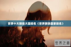 世界十大钢铁大国排名（世界钢铁国家排名）