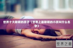 世界十大聪明的孩子（世界上最聪明的小孩叫什么名字）