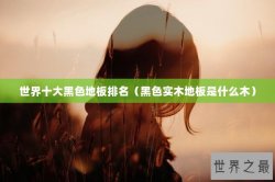 世界十大黑色地板排名（黑色实木地板是什么木）