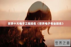 世界十大电子工程排名（世界电子专业排名）