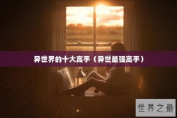 异世界的十大高手（异世最强高手）