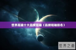世界高端十大品牌短袖（品牌短袖排名）