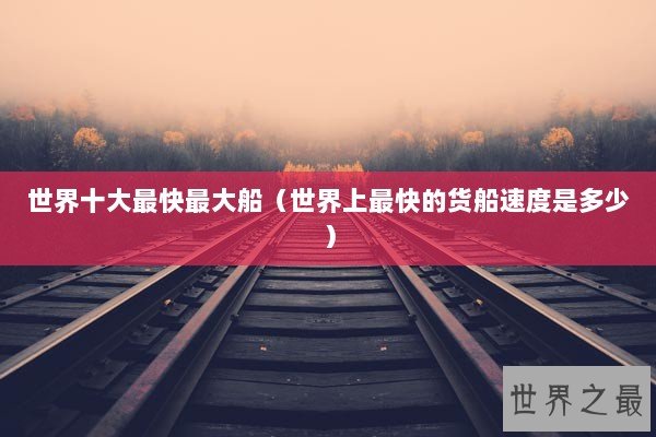 世界十大最快最大船（世界上最快的货船速度是多少）