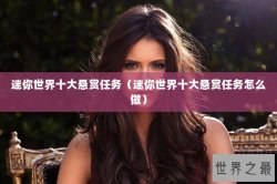 迷你世界十大悬赏任务（迷你世界十大悬赏任务怎么做）