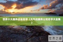 世界十大商务企业名字（大气的商务公司名字大全集）