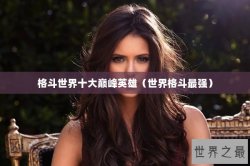 格斗世界十大巅峰英雄（世界格斗最强）
