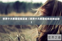 世界十大恶意犯规足球（世界十大恶意犯规足球运动）