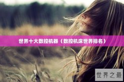 世界十大数控机器（数控机床世界排名）