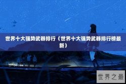 世界十大强势武器排行（世界十大强势武器排行榜最新）