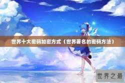 世界十大密码加密方式（世界著名的密码方法）