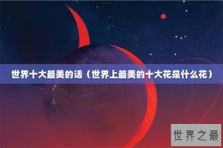 世界十大最美的话（世界上最美的十大花是什么花）