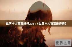 世界十大首富排行2021（世界十大首富排行榜）