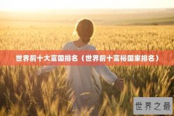 世界前十大富国排名（世界前十富裕国家排名）