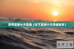 世界足球十大忠魂（天下足球十大忠诚球员）