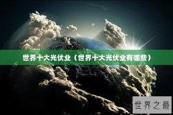 世界十大光伏业（世界十大光伏业有哪些）
