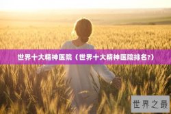 世界十大精神医院（世界十大精神医院排名?）