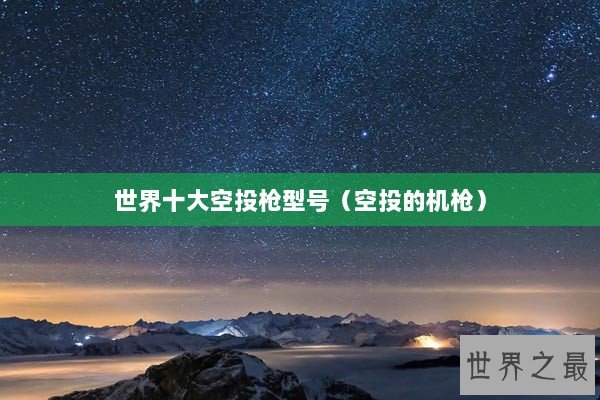 世界十大空投枪型号（空投的机枪）