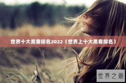 世界十大黑客排名2022（世界上十大黑客排名）